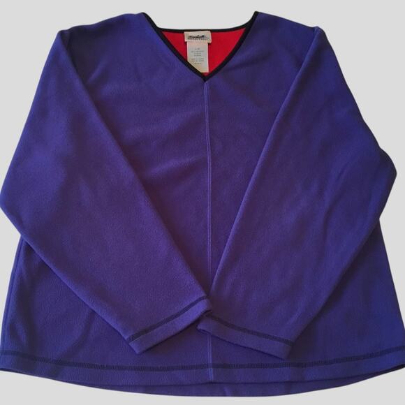 Northern Reflections Fleece V-Neck Top Over the Head Large - Picture 1 of 4